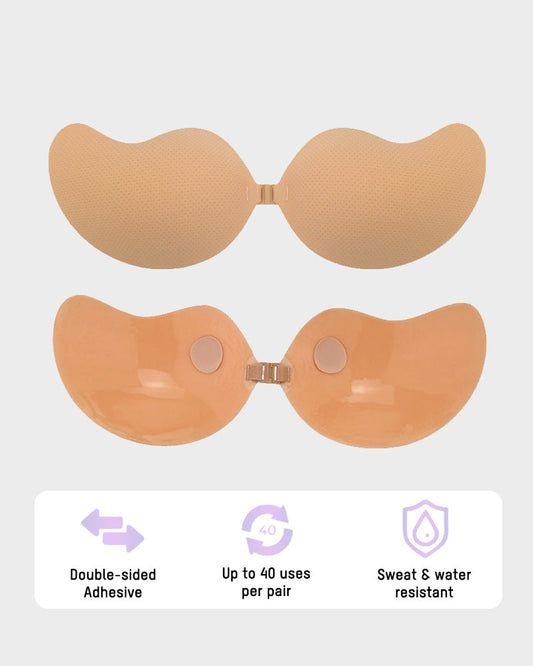 Mango Shaped Breathable Self-Adhesive Invisible Bra (2 Pairs)