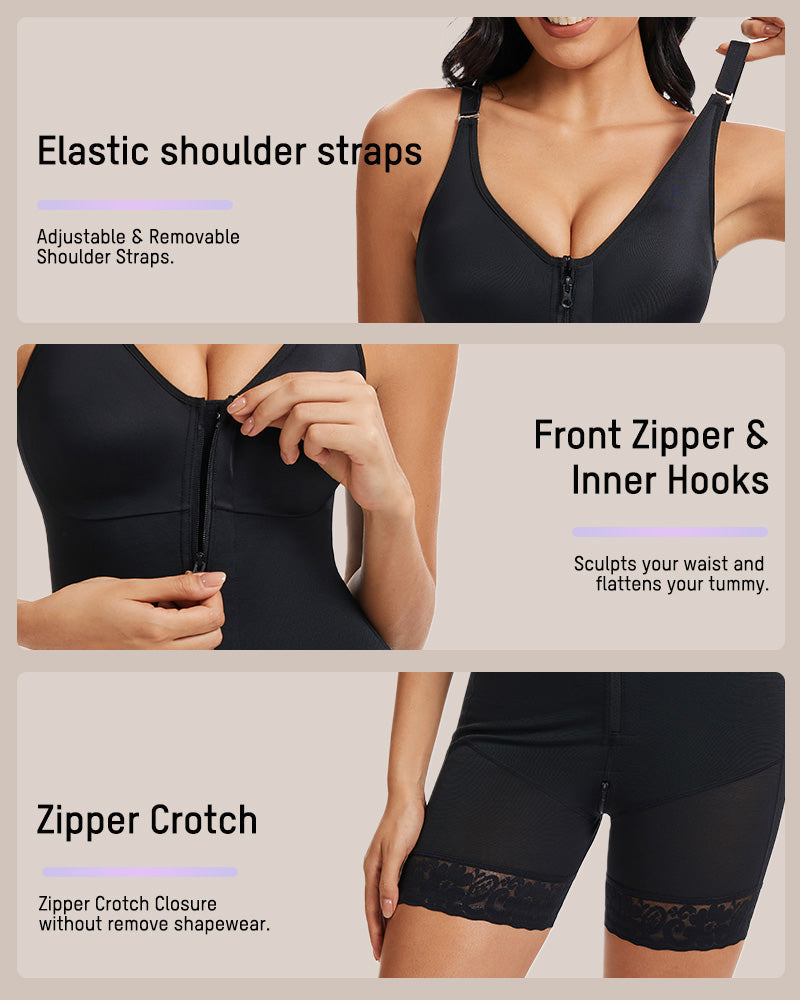 Double-Layer Tummy Control Waist Shaper Girdle With Bra