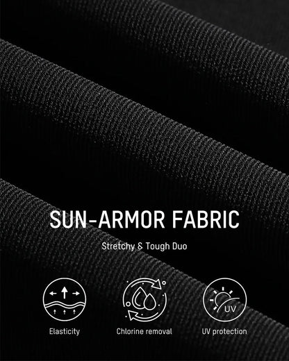 Full Coverage Retro Color Block Swimwear