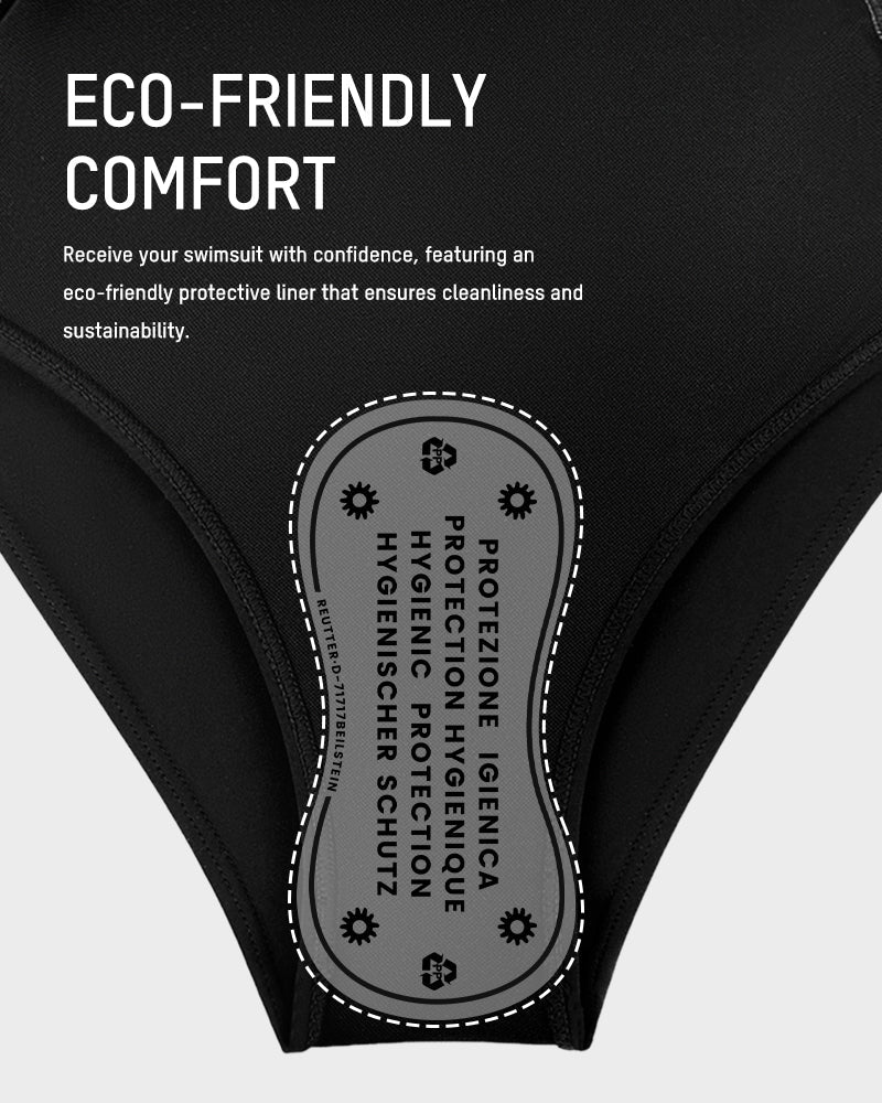 Full Coverage Retro Color Block Swimwear