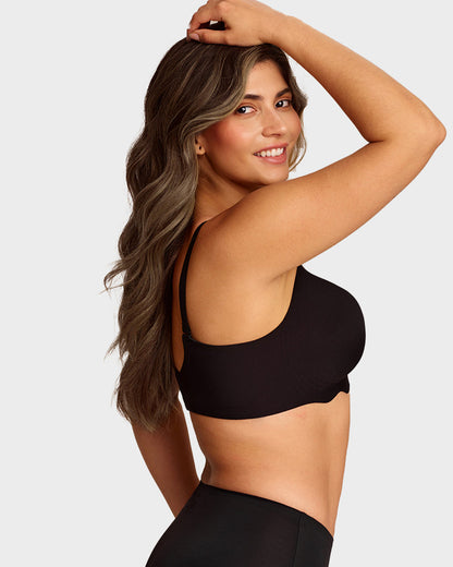 Soft Full Coverage Scalloped Wireless Jelly Bra