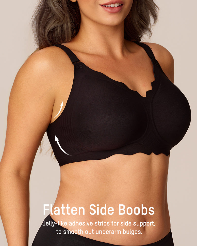 Soft Full Coverage Scalloped Wireless Jelly Bra